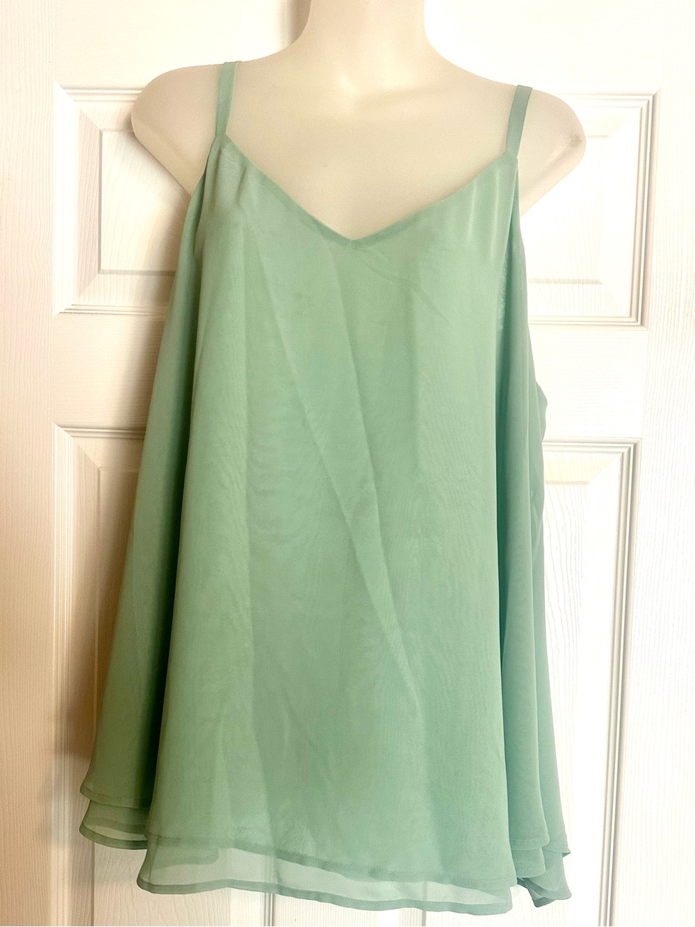 torrid Mint Green Swing Layered Chiffon Camisole